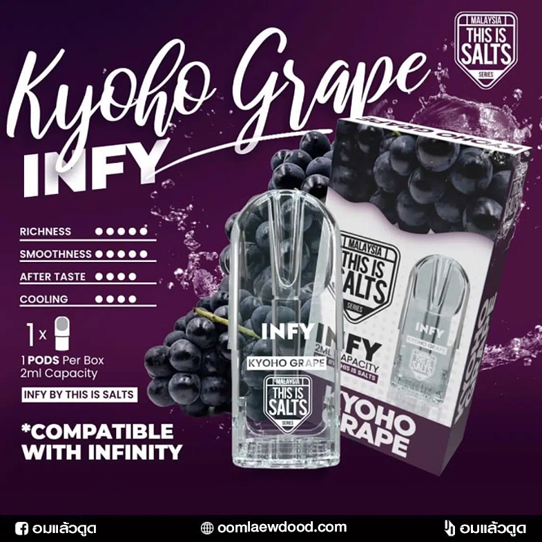 Infy Kyoho Grape น้ำยากลิ่นหอมองุ่นเคียวโฮ Oomlaewdood